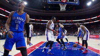 Next Story Image: Westbrook's 13th triple-double helps Thunder down 76ers